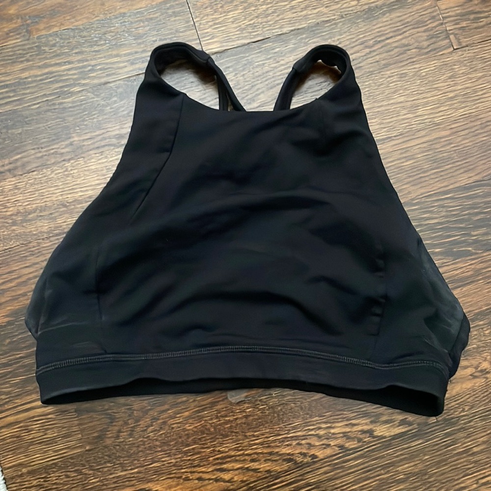 High neck lululemon sports bra - black